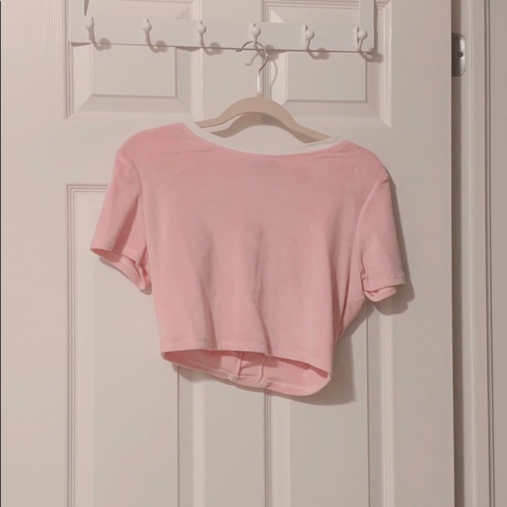 Pink Velvet Crop Top